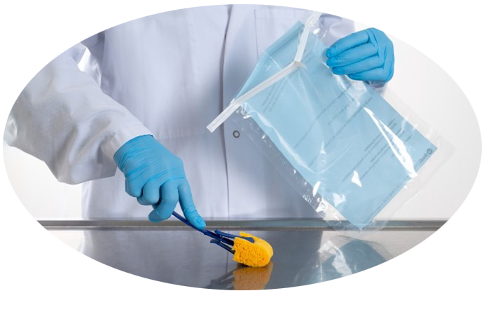 SteriSponge Stick in sampling bag with roll up closing system_last